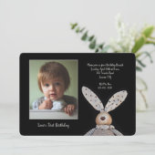 Bunny Earsフォトバースデーパーティー 招待状 (スタンド正面)