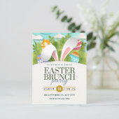 Bunny Ears Easter Brunch – Egg Brunch Party ポストカード (スタンド正面)