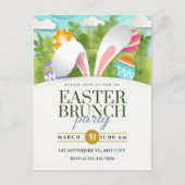 Bunny Ears Easter Brunch – Egg Brunch Party ポストカード (正面)