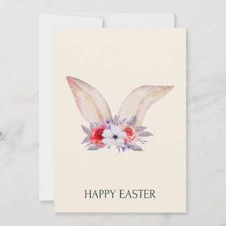 Bunny Ears Easter Party Invitation 招待状