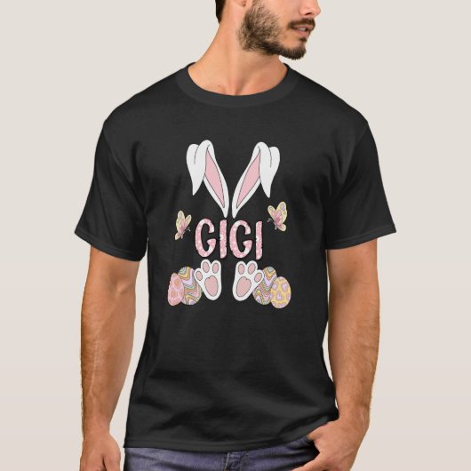Bunny Ears Gigi Easter Day Gigi Bunny Family Match Tシャツ (正面)