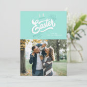 Bunny Ears "Happy Easter" Photo シーズンカード (スタンド正面)