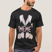 Bunny Ears Meme Easter Day  Meme Bunny Family Matc Tシャツ (正面)