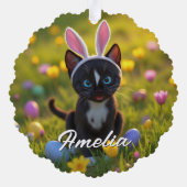 Bunny Ears & Purrs：フェリーニのイースター遊 オーナメントカード (裏面)