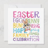 Bunny Easter Card , Personalized Easter funnyBunny シーズンカード (正面)