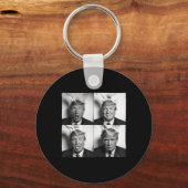 Bunny Easter Ears Usa Meのトランプフォトブースイおもしろいース キーホルダー (正面)