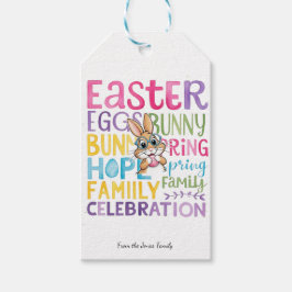 Bunny Easter Gift Tag, Personalized EasterBunny ギフトタグ