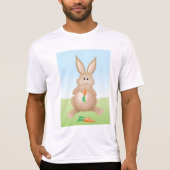Bunny Eating Carrot Adorable Rabbit Tシャツ (正面)