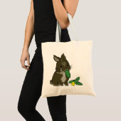 Bunny eating dandelion トートバッグ (正面(商品))