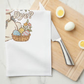 Bunny Egg But Did You Dye Funny Cute Easter Rabbit キッチンタオル (四つ折り)