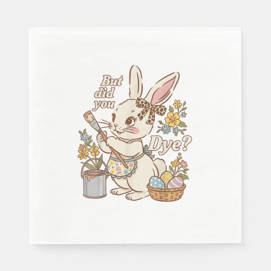Bunny Egg But Did You Dye Funny Cute Easter Rabbit スタンダードランチョンナプキン (正面)