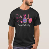Bunny Egg Lungs Respiratory Nurse Therapist Happy  Tシャツ (正面)