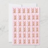 Bunny Embroidered Easter BRUNCH & HUNT 招待状 (裏面)