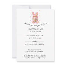 Bunny Embroidered Easter BRUNCH & HUNT