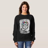 Bunny Face Cma Glasses Nurse Easter Day スウェットシャツ (正面フル)