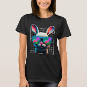 Bunny face Cool Easter Bunny with Glasses Easter   Tシャツ (正面)