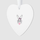 Bunny Face Leopard Glasses Bubble Gum Easter Day G オーナメント (正面)