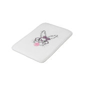 Bunny Face Leopard Glasses Bubble Gum Easter Day G バスマット (アングル)