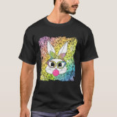 Bunny Face Leopard Glasses Bubble Gum Easter Day G Tシャツ (正面)