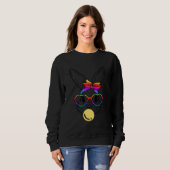 Bunny Face Rainbow Glasses Bubble Gum Easter Day スウェットシャツ (正面フル)