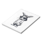 Bunny Face with Sunglasses Cap Easter Day for Boys ノートパッド (回転)