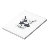 Bunny Face with Sunglasses Cap Easter Day for Boys ノートパッド (回転)