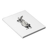 Bunny Face with Sunglasses Easter Day for Boys Men ノートパッド (アングル)
