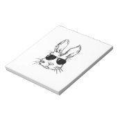 Bunny Face With Sunglasses Easter Day for Boys Men ノートパッド (回転)
