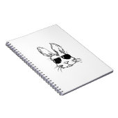 Bunny Face With Sunglasses Easter Day for Boys Men ノートブック (右側)