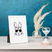Bunny Face With Sunglasses Easter Day for Boys Men フォトプラーク (側面)
