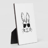 Bunny Face With Sunglasses Easter Day for Boys Men フォトプラーク (側面)