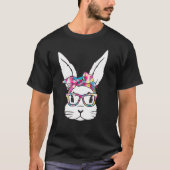Bunny Face With Sunglasses Easter Day For Boys Men Tシャツ (正面)