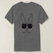 Bunny Face With Sunglasses Easter Day For Boys Men Tシャツ (デザイン正面)