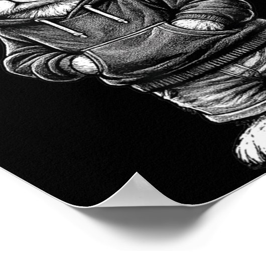 Bunny Face With Sungles Funny Easter Day For Boys  ポスター (角)