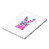 Bunny Face with Tie Dye Glasses Happy Easter Day M ノートパッド (回転)