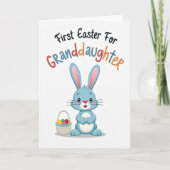 Bunny First Easter Granddaughter Card カード (正面)