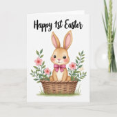 Bunny First Easter Greeting Card カード (正面)