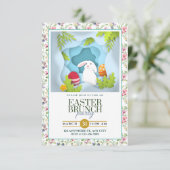 Bunny & Floral Easter Brunch I 3D Style 案内状 (スタンド正面)