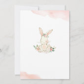 Bunny Floral First Birthday Invitation 招待状 (裏面)