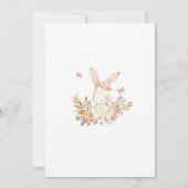 Bunny Floral First Birthday Invitation 招待状 (裏面)