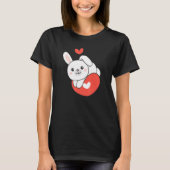 Bunny For Valentine s Day Cute Animals With Hearts Tシャツ (正面)