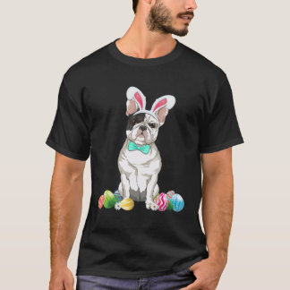 Bunny French Bulldog Easter Happy Easter Dog Tシャツ