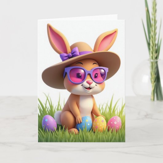 Bunny Friend Springtime Card カード (正面)
