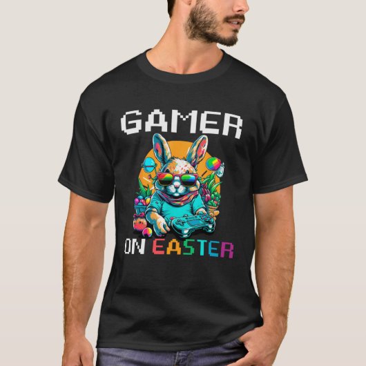Bunny Game Controller Easter Day Gamer Easter  For Tシャツ (正面)