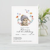 Bunny Garden First Birthday Invitation 招待状 (スタンド正面)