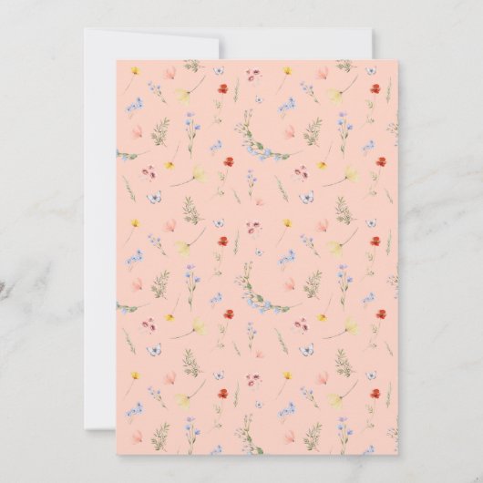 Bunny Garden First Birthday Invitation 招待状 (裏面)