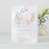 Bunny Gender Reveal招待状 招待状 (スタンド正面)