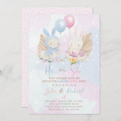 Bunny Gender Reveal招待状 招待状 (正面/裏面)