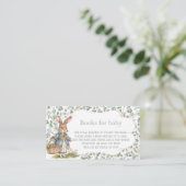 Bunny Girl Greenery赤ちゃんシャワー予約リクエスト エンクロージャーカード (スタンド正面)