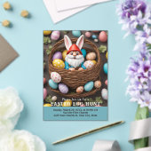 Bunny Gnome in Basket Easter Egg Hunt アクリル招待状 (インサイチュ (ウェディング))